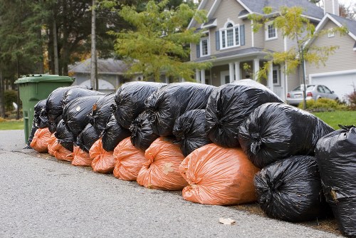 Recycling materials from a construction site