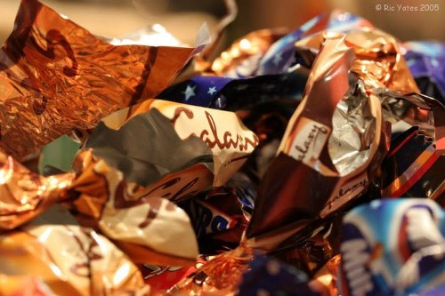 Sorted recyclable materials ready for transfer at a local site